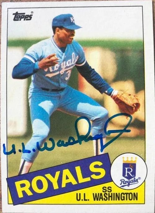 UL Washington Signed 1985 Topps Baseball Card - Kansas City Royals