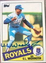 UL Washington Signed 1985 Topps Tiffany Baseball Card - Kansas City Royals