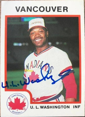 UL Washington Signed 1987 Pro Cards Baseball Card - Vancouver Canadians