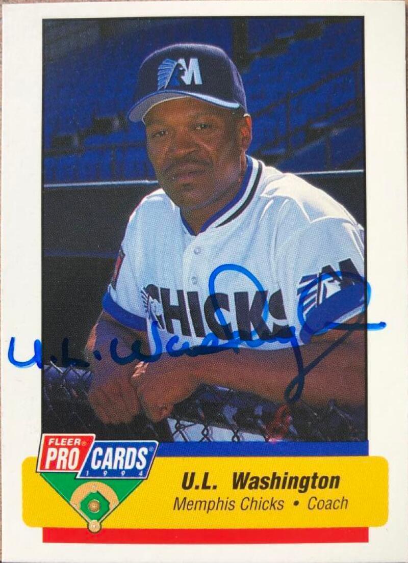 UL Washington Signed 1994 Pro Card Cards Baseball Card - Memphis Chicks - PastPros