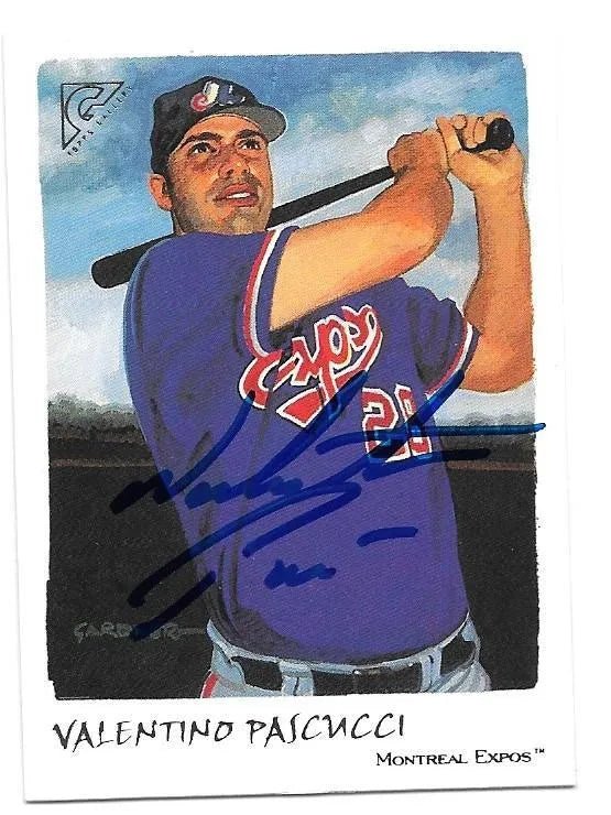 Valentino Pascucci Signed 2002 Topps Gallery Baseball Card - Montreal Expos