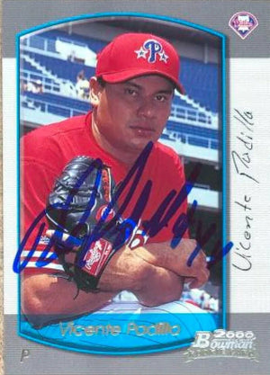 Vicente Padilla Signed 2000 Bowman Draft Picks & Prospects Baseball Card - Philadelphia Phillies
