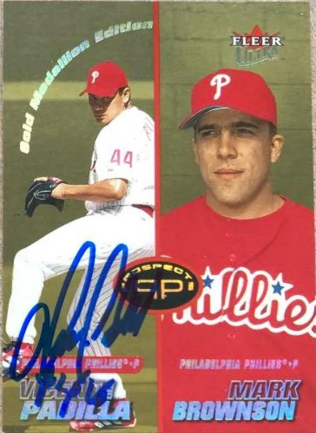 Vicente Padilla Signed 2001 Fleer Ultra Gold Medallion Baseball Card - Philadelphia Phillies