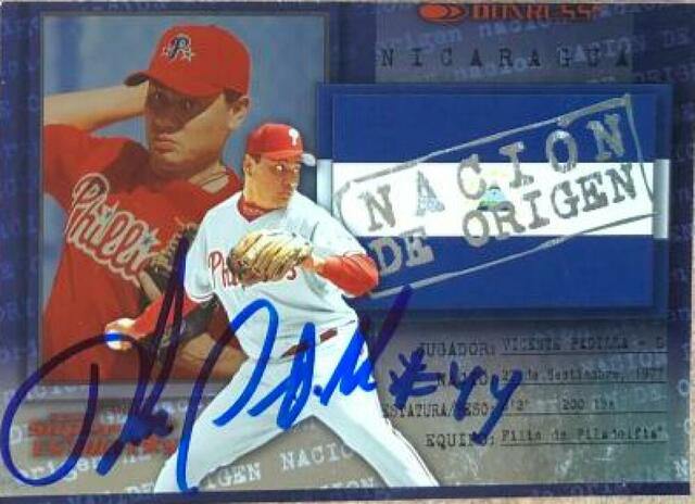 Vicente Padilla Signed 2002 Donruss Super Estrellas -Nacion De Origen Baseball Card - Philadelphia Phillies - PastPros