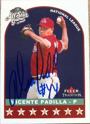 Vicente Padilla Signed 2002 Fleer Tradition Update Baseball Card - Philadelphia Phillies