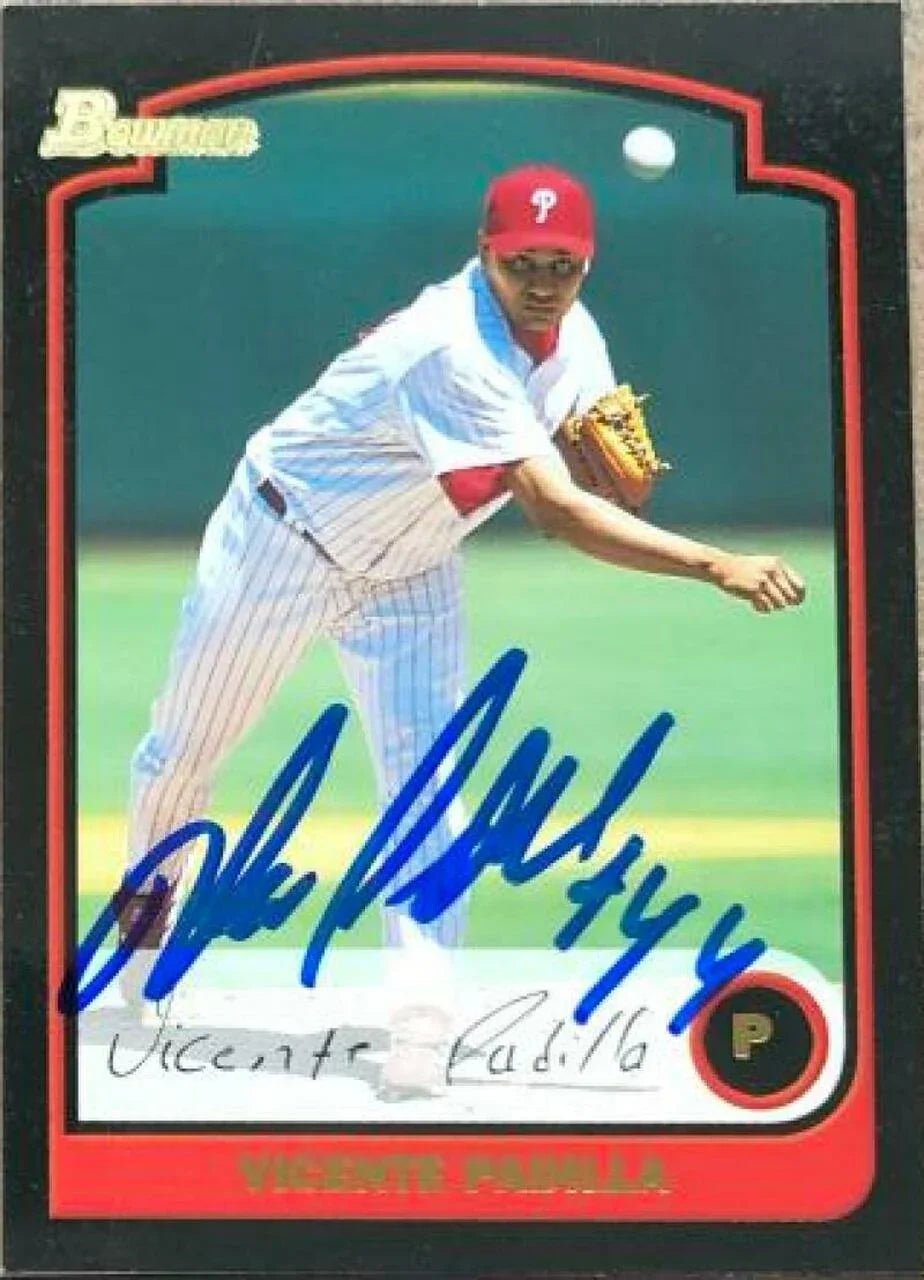 Vicente Padilla Signed 2003 Bowman Baseball Card - Philadelphia Phillies