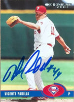 Vicente Padilla Signed 2003 Donruss Baseball Card - Philadelphia Phillies
