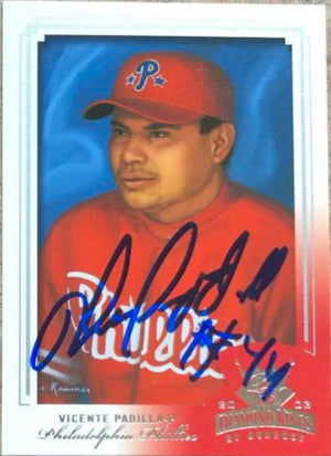 Vicente Padilla Signed 2003 Donruss Diamond Kings Baseball Card - Philadelphia Phillies