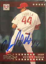 Vicente Padilla Signed 2003 Donruss Estrellas Baseball Card - Philadelphia Phillies