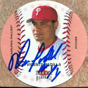Vicente Padilla Signed 2003 Fleer Hardball Baseball Card - Philadelphia Phillies