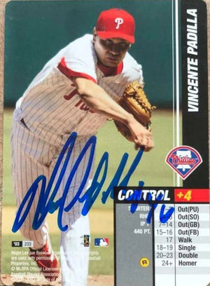 Vicente Padilla Signed 2003 MLB Showdown Baseball Card - Philadelphia Phillies