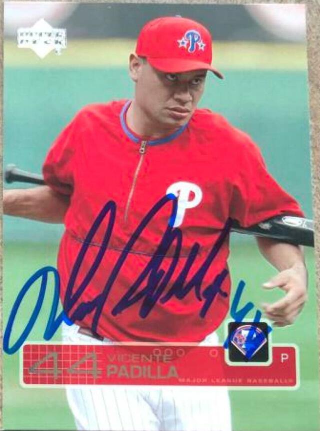 Vicente Padilla Signed 2003 Upper Deck Baseball Card - Philadelphia Phillies - PastPros