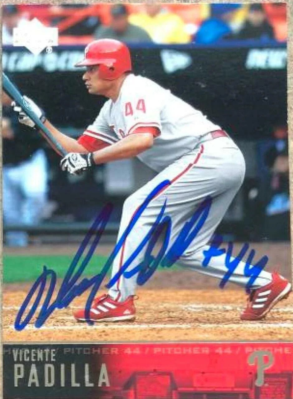 Vicente Padilla Signed 2004 Upper Deck Baseball Card - Philadelphia Phillies
