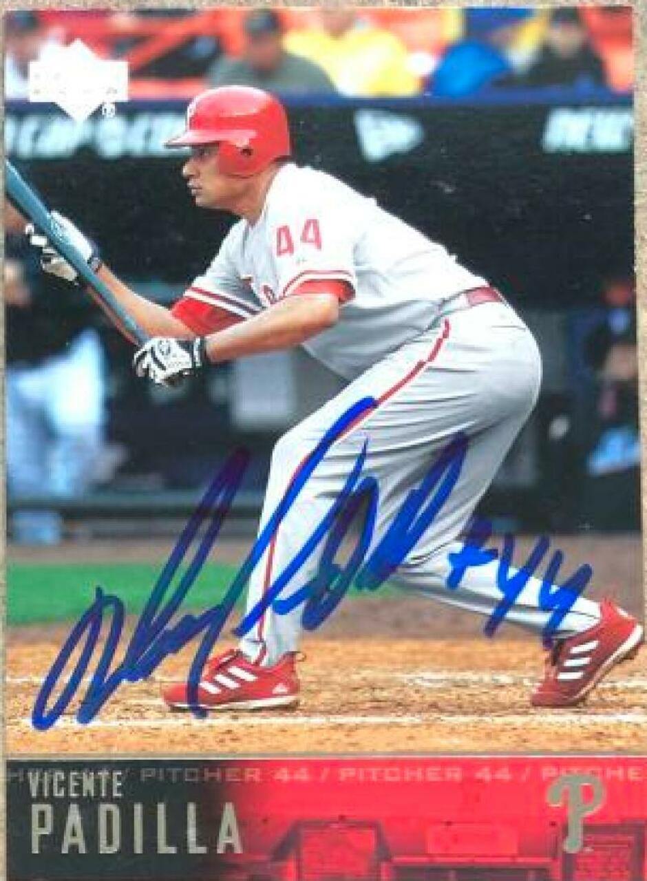 Vicente Padilla Signed 2004 Upper Deck Baseball Card - Philadelphia Phillies - PastPros