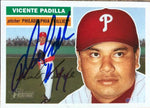 Vicente Padilla Signed 2005 Topps Heritage Baseball Card - Philadelphia Phillies - PastPros