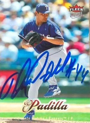 Vicente Padilla Signed 2007 Fleer Ultra Baseball Card - Texas Rangers