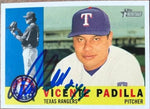Vicente Padilla Signed 2009 Topps Heritage Baseball Card - Texas Rangers