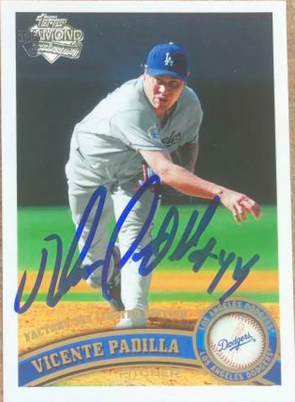 Vicente Padilla Signed 2011 Topps Diamond Anniversary Factory Set LE Baseball Card - Los Angeles Dodgers