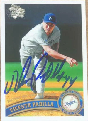 Vicente Padilla Signed 2011 Topps Diamond Anniversary Factory Set LE Baseball Card - Los Angeles Dodgers