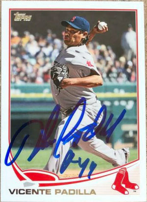 Vicente Padilla Signed 2013 Topps Baseball Card - Boston Red Sox - PastPros