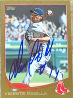 Vicente Padilla Signed 2013 Topps Gold Baseball Card - Boston Red Sox