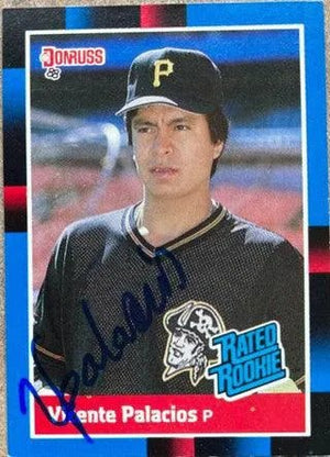 Vicente Palacios Signed 1988 Donruss Baseball Card - Pittsburgh Pirates