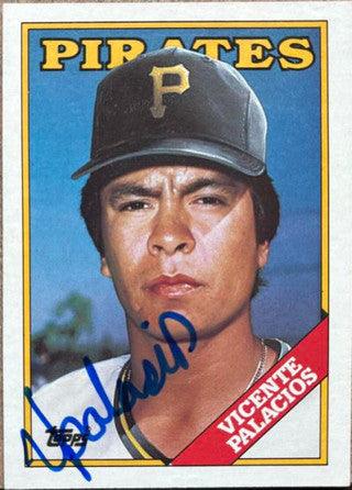 Vicente Palacios Signed 1988 Topps Baseball Card - Pittsburgh Pirates - PastPros