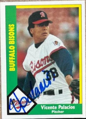 Vicente Palacios Signed 1990 CMC Baseball Card - Buffalo Bisons