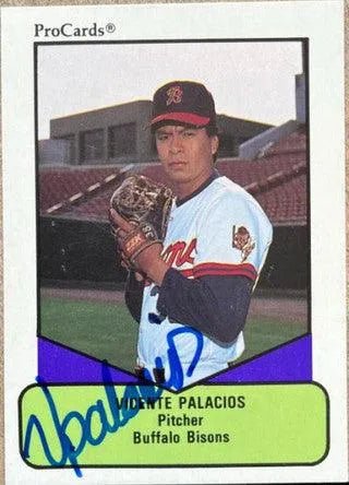 Vicente Palacios Signed 1990 ProCards Baseball Card - Buffalo Bisons