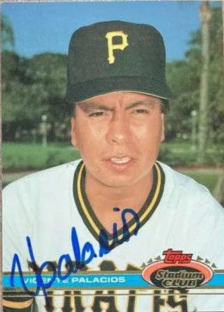 Vicente Palacios Signed 1991 Stadium Club Baseball Card - Pittsburgh Pirates