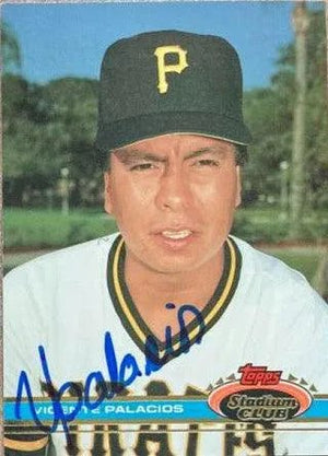 Vicente Palacios Signed 1991 Stadium Club Baseball Card - Pittsburgh Pirates