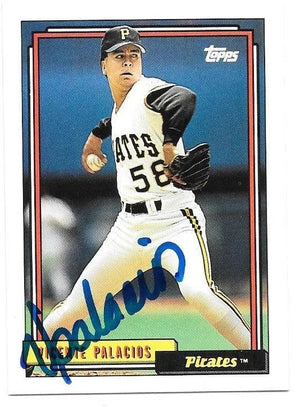 Vicente Palacios Signed 1992 Topps Baseball Card - Pittsburgh Pirates