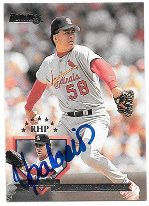 Vicente Palacios Signed 1994 Fleer Update Baseball Card - St Louis Cardinals - PastPros