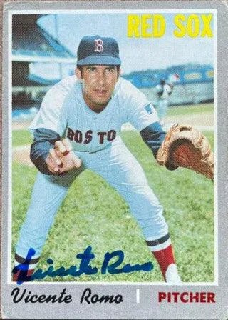 Vicente Romo Signed 1970 Topps Baseball Card - Boston Red Sox