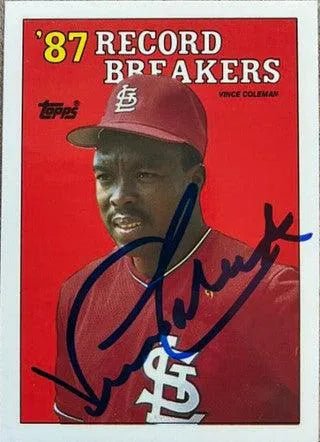Vince Coleman Signed 1988 Topps Tiffany Baseball Card - St Louis Cardinals