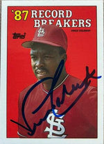 Vince Coleman Signed 1988 Topps Tiffany Baseball Card - St Louis Cardinals - PastPros