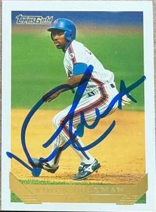 Vince Coleman Signed 1993 Topps Gold Baseball Card - New York Mets