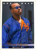 Vince Coleman Signed 1993 Upper Deck Baseball Card - New York Mets - PastPros