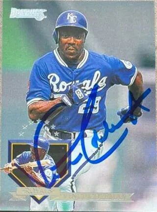 Vince Coleman Signed 1995 Donruss Baseball Card - Kansas City Royals