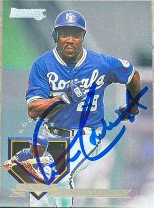 Vince Coleman Signed 1995 Donruss Baseball Card - Kansas City Royals - PastPros