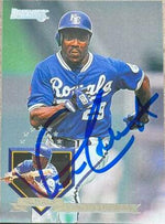 Vince Coleman Signed 1995 Donruss Baseball Card - Kansas City Royals - PastPros