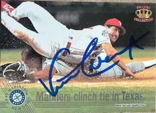 Vince Coleman Signed 1995 Pacific Baseball Card - Seattle Mariners