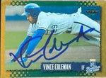 Vince Coleman Signed 1995 Score Gold Rush Baseball Card - Kansas City Royals