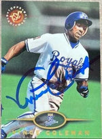 Vince Coleman Signed 1995 Stadium Club Baseball Card - Kansas City Royals