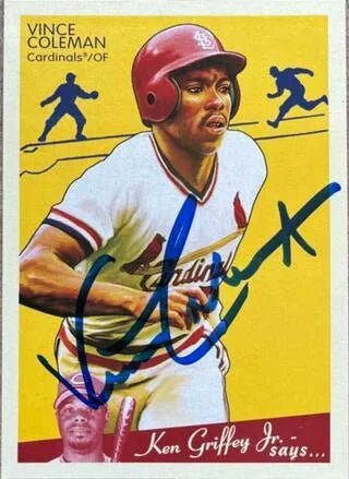 Vince Coleman Signed 2008 Upper Deck Goudey Baseball Card - St Louis Cardinals