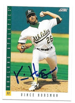 Vince Horsman Signed 1993 Score Baseball Card - Oakland A's