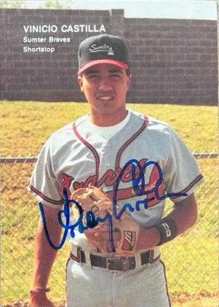 Vinny Castilla Signed 1990 Best Baseball Card - Sumner Braves