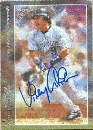 Vinny Castilla Signed 1998 Topps Gallery Baseball Card - Colorado Rockies