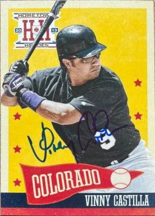 Vinny Castilla Signed 2013 Panini Hometown Heroes Baseball Card - Colorado Rockies
