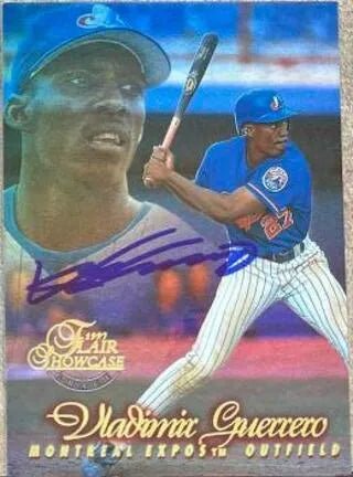 Vladimir Guerrero Signed 1997 Flair Showcase Row 1 Grace Baseball Card - Montreal Expos